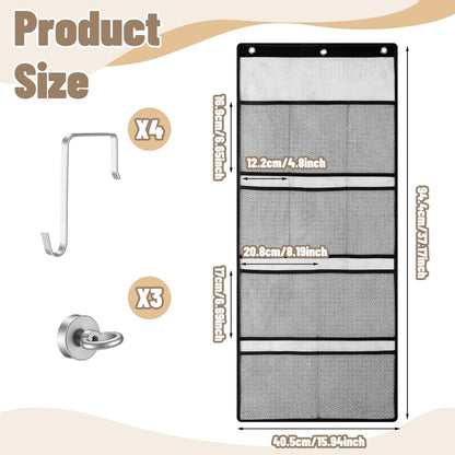 Magnetic Cruise Shower Organizer over the Door Organizer, Black