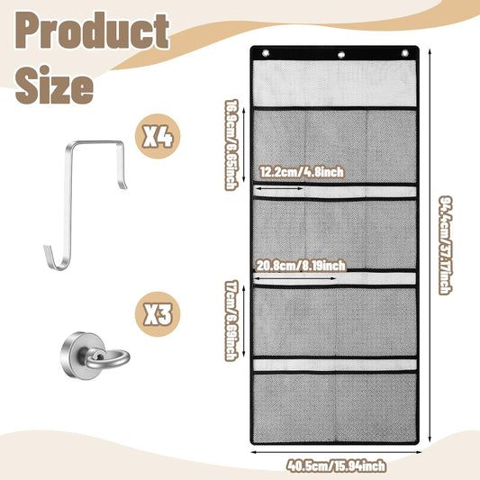 Magnetic Cruise Shower Organizer over the Door Organizer, Black