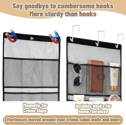 Magnetic Cruise Shower Organizer over the Door Organizer, Black