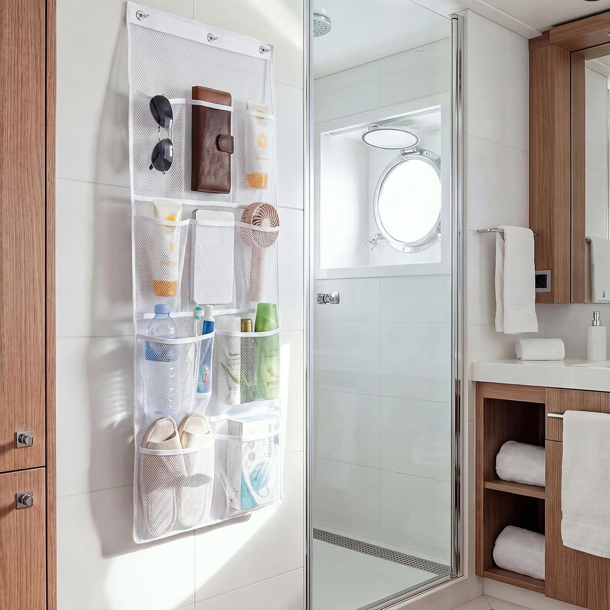 Magnetic Cruise Shower Organizer over the Door Organizer, Black