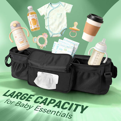 Double Stroller Organizer for Bob Duallie/Jeep Side by Side Double Stroller