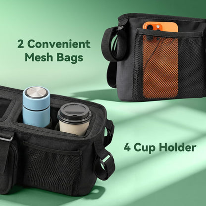 Double Stroller Organizer for Bob Duallie/Jeep Side by Side Double Stroller