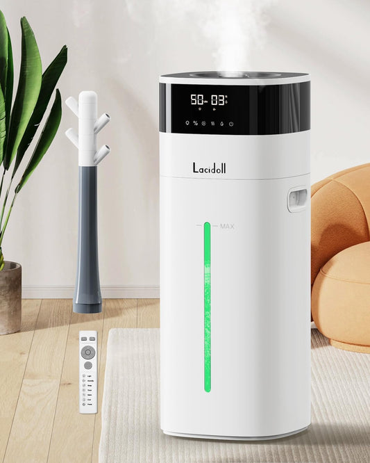 LACIDOLL Cool and Warm Mist Humidifier Large Room, 5.3Gal/20L