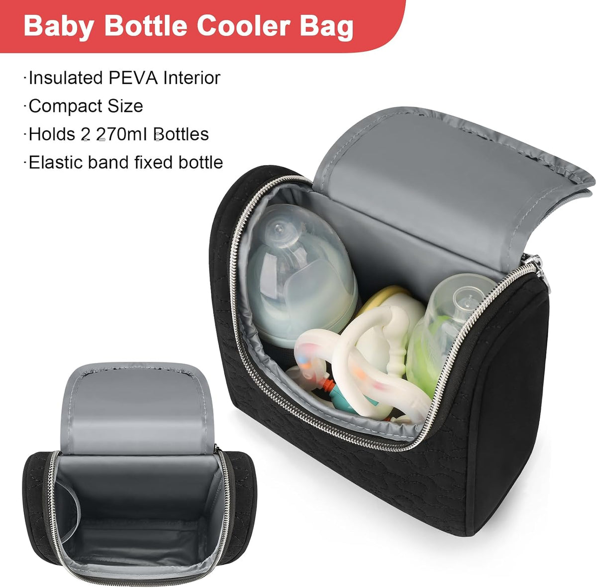 Breastmilk Cooler Bag, Insulated Baby Bottle Cooler Tote Bags for Nursing Mom Daycare, Portable Breast Milk Cooler Bag for Travel