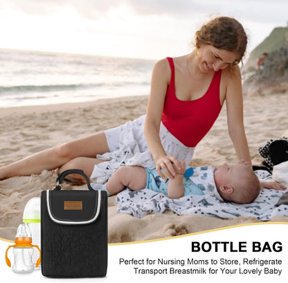 Breastmilk Cooler Bag, Insulated Baby Bottle Cooler Tote Bags for Nursing Mom Daycare, Portable Breast Milk Cooler Bag for Travel