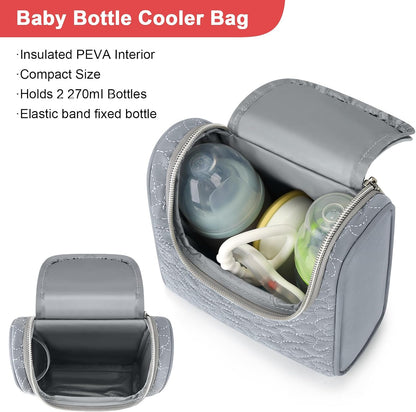 Breastmilk Cooler Bag, Insulated Baby Bottle Cooler Tote Bags for Nursing Mom Daycare, Portable Breast Milk Cooler Bag for Travel