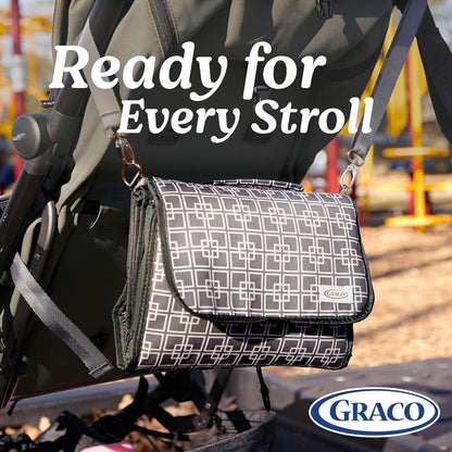 Portable Baby Changing Pad with Organizer Pockets and Shoulder Strap