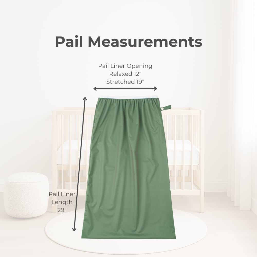 Waterproof Diaper Pail Liner | 2 Pack | With Strap For Pails