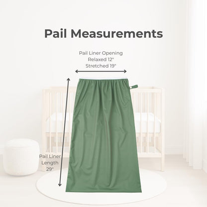 Waterproof Diaper Pail Liner | 2 Pack | With Strap For Pails