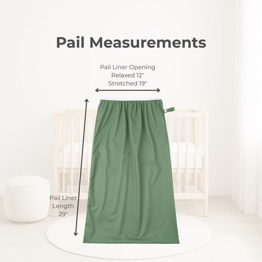 Waterproof Diaper Pail Liner | 2 Pack | With Strap For Pails