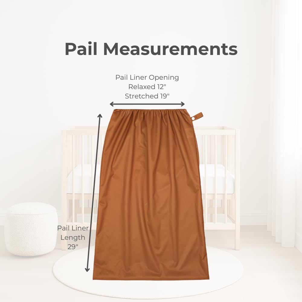 Waterproof Diaper Pail Liner | 2 Pack | With Strap For Pails