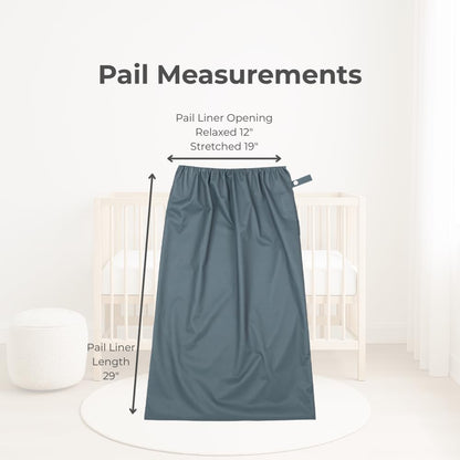 Waterproof Diaper Pail Liner | 2 Pack | With Strap For Pails