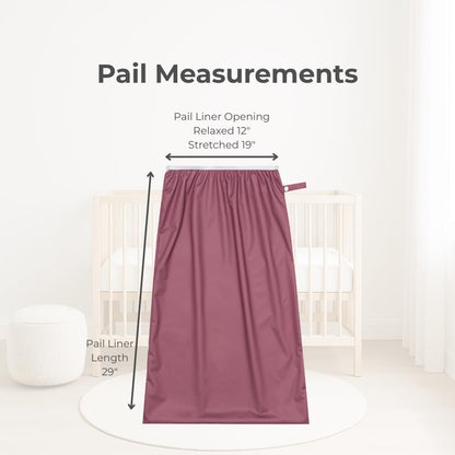Waterproof Diaper Pail Liner | 2 Pack | With Strap For Pails