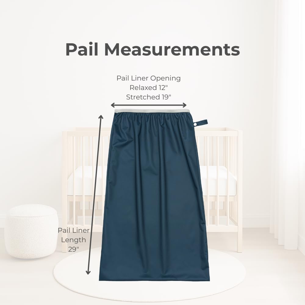 Waterproof Diaper Pail Liner | 2 Pack | With Strap For Pails