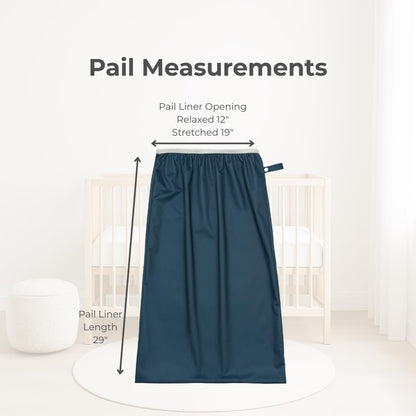 Waterproof Diaper Pail Liner | 2 Pack | With Strap For Pails