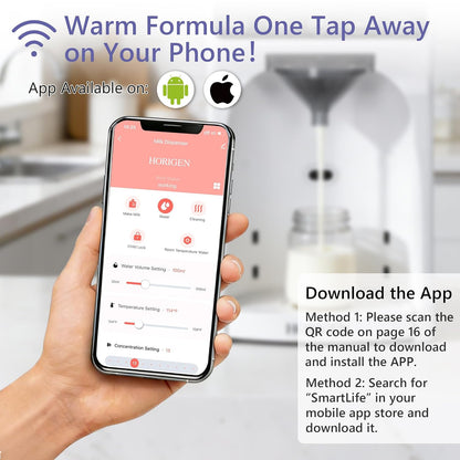 Smart Baby Formula Maker - Advanced WiFi Bottle Maker Formula Dispenser Machine with Automatic Mix & Clean, Instant Warm Water, Fast Milk Make with Accurate Dispensing & Temperature Control