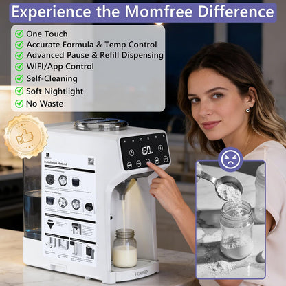 Smart Baby Formula Maker - Advanced WiFi Bottle Maker Formula Dispenser Machine with Automatic Mix & Clean, Instant Warm Water, Fast Milk Make with Accurate Dispensing & Temperature Control