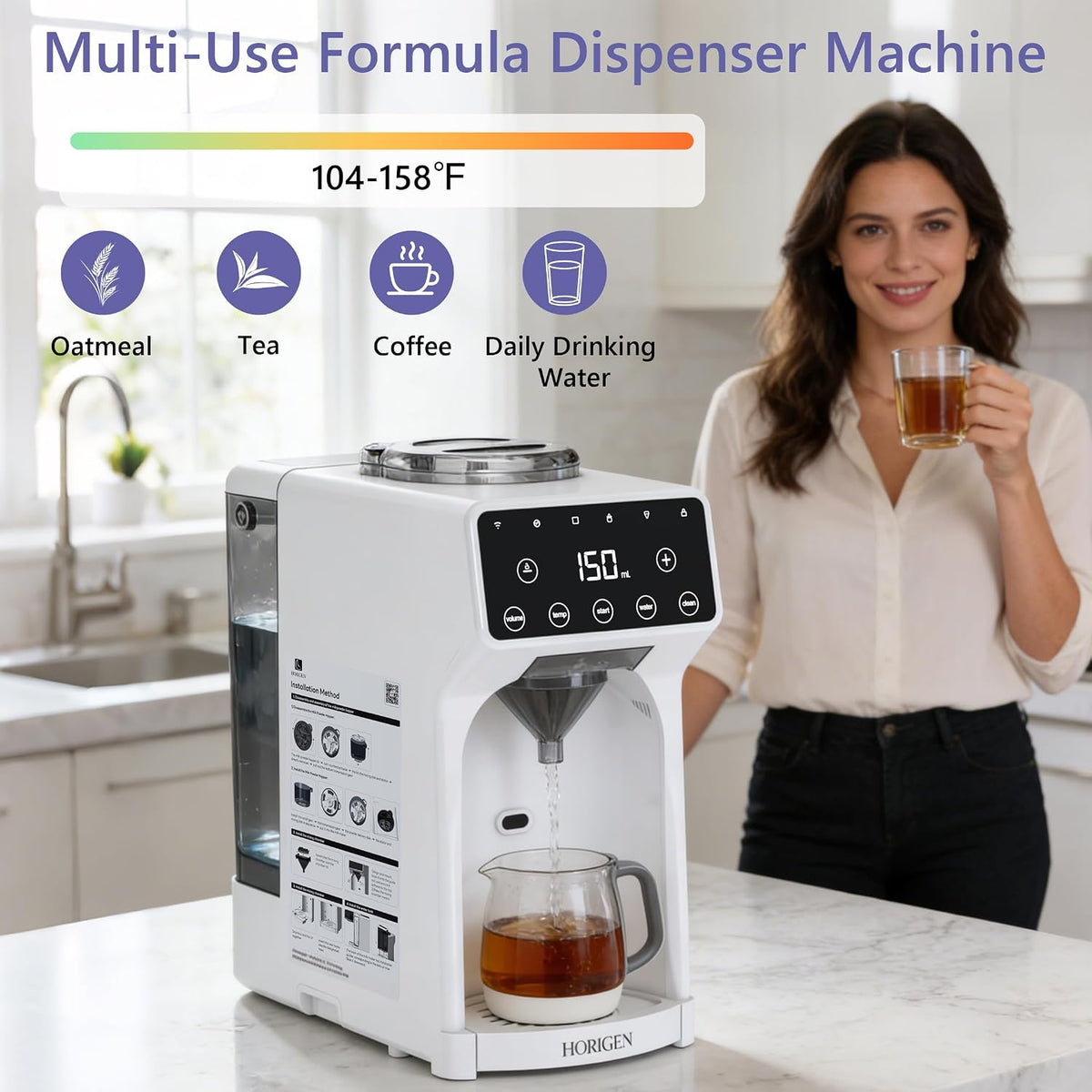 Smart Baby Formula Maker - Advanced WiFi Bottle Maker Formula Dispenser Machine with Automatic Mix & Clean, Instant Warm Water, Fast Milk Make with Accurate Dispensing & Temperature Control