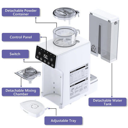 Smart Baby Formula Maker - Advanced WiFi Bottle Maker Formula Dispenser Machine with Automatic Mix & Clean, Instant Warm Water, Fast Milk Make with Accurate Dispensing & Temperature Control
