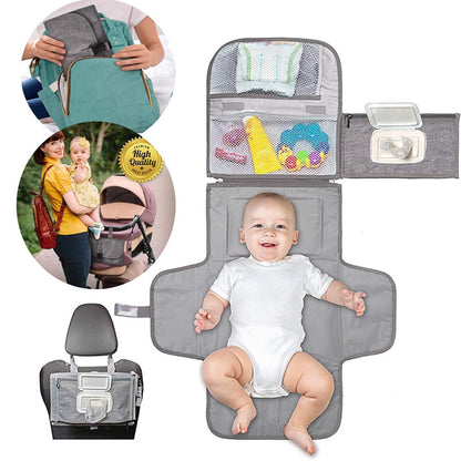 Portable Changing Pad for Baby Changing Pad & Diaper Changer Travel Bag Baby Changing Pad Travel Diaper Changing Mat with Wet Tissue Holder for Walking Travelling