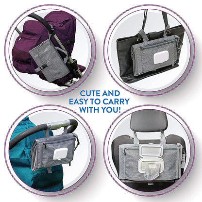 Portable Changing Pad for Baby Changing Pad & Diaper Changer Travel Bag Baby Changing Pad Travel Diaper Changing Mat with Wet Tissue Holder for Walking Travelling