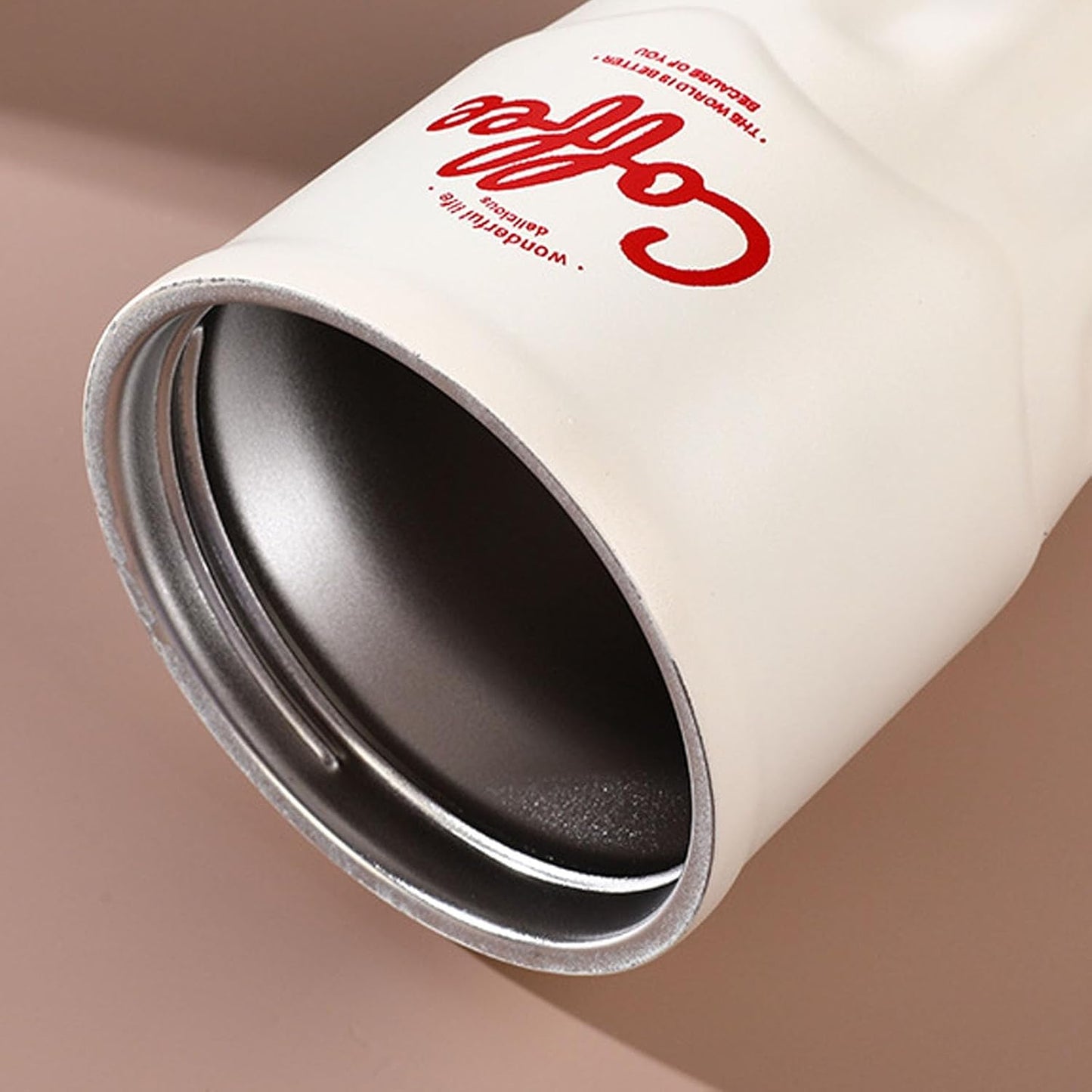 Vacuum Flask, Insulated Coffee Tumbler, Travel Coffee Mug, Stainless Steel Water Bottle with Sip Lid Carry Strap and Optional Temperature Display for Office Car Commutes 9x15cm 1Piece