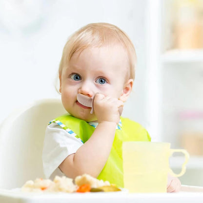 8PCS Baby Feeding Set & 6 Pack Silicone Baby Spoons and Fork Feeding Set