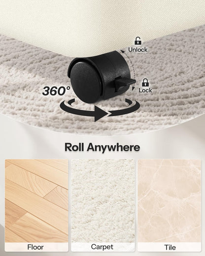 Laundry Hamper with Wheels, 75L Rolling Laundry Basket, Removable Inner Bag