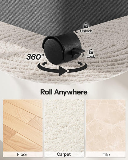 Laundry Hamper with Wheels, 75L Rolling Laundry Basket, Removable Inner Bag