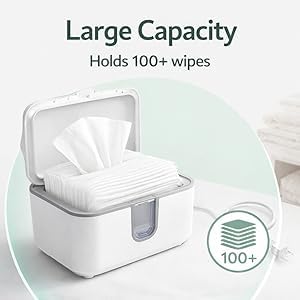 Wet Wipes Heater, Baby Wipe Warmer with Moisture Lock, Even Heating