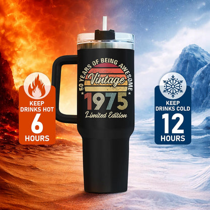 Dad Dadman Funny 40 oz Tumbler with Handle, Funny Dad Gift | Gift for Dad Tumbler 40oz, Cool Dadman Travel Mug, Funny Superhero Birthday from Daughter Son - Colors A