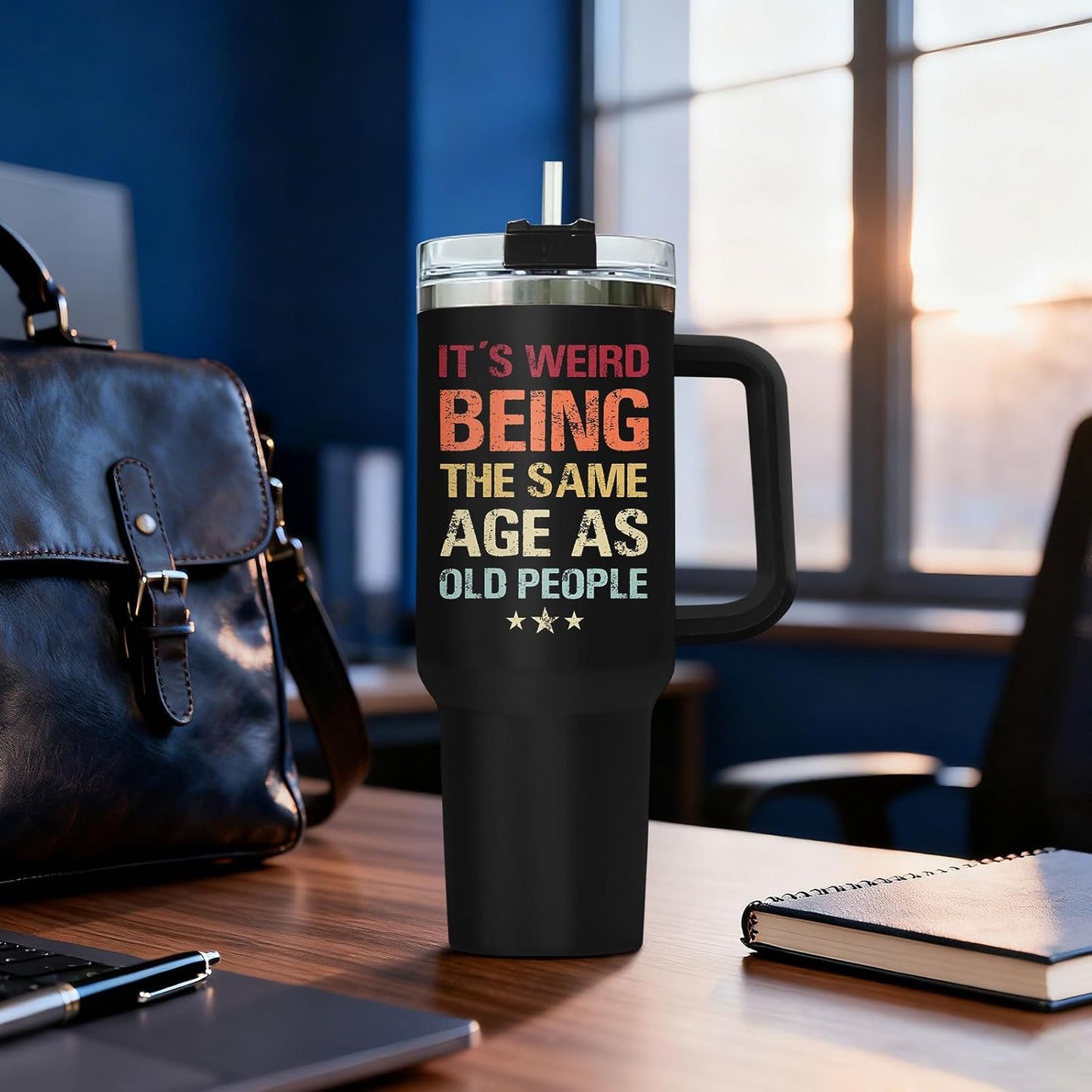 Dad Dadman Funny 40 oz Tumbler with Handle, Funny Dad Gift | Gift for Dad Tumbler 40oz, Cool Dadman Travel Mug, Funny Superhero Birthday from Daughter Son - Colors A