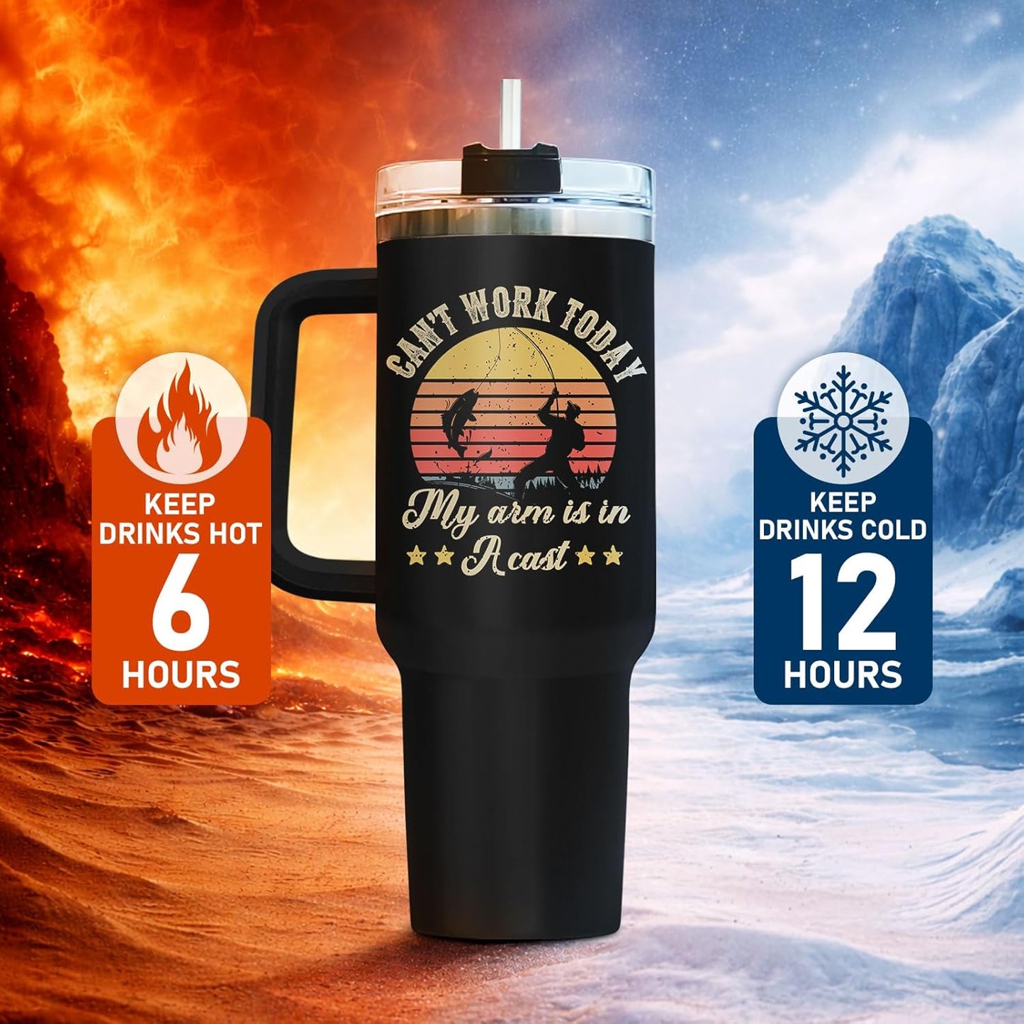 Dad Dadman Funny 40 oz Tumbler with Handle, Funny Dad Gift | Gift for Dad Tumbler 40oz, Cool Dadman Travel Mug, Funny Superhero Birthday from Daughter Son - Colors A