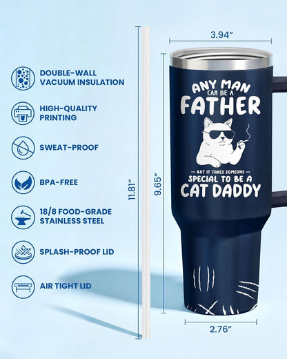 Dad Dadman Funny 40 oz Tumbler with Handle, Funny Dad Gift | Gift for Dad Tumbler 40oz, Cool Dadman Travel Mug, Funny Superhero Birthday from Daughter Son - Colors A