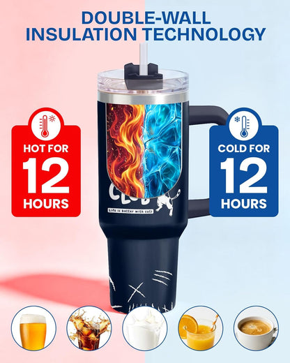 Dad Dadman Funny 40 oz Tumbler with Handle, Funny Dad Gift | Gift for Dad Tumbler 40oz, Cool Dadman Travel Mug, Funny Superhero Birthday from Daughter Son - Colors A