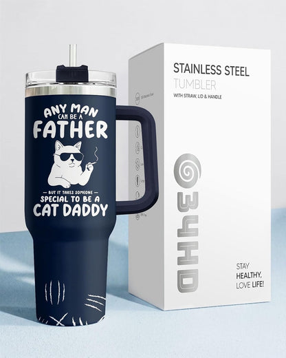 Dad Dadman Funny 40 oz Tumbler with Handle, Funny Dad Gift | Gift for Dad Tumbler 40oz, Cool Dadman Travel Mug, Funny Superhero Birthday from Daughter Son - Colors A