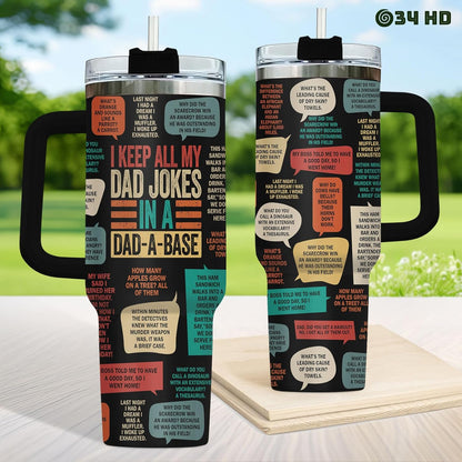 Dad Dadman Funny 40 oz Tumbler with Handle, Funny Dad Gift | Gift for Dad Tumbler 40oz, Cool Dadman Travel Mug, Funny Superhero Birthday from Daughter Son - Colors A
