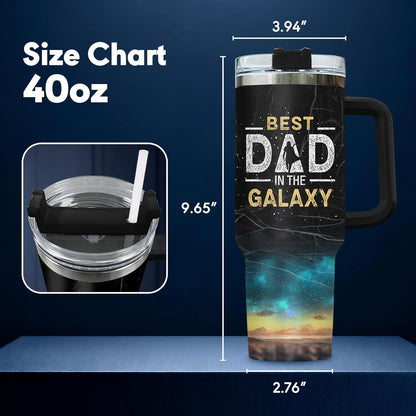 Dad Dadman Funny 40 oz Tumbler with Handle, Funny Dad Gift | Gift for Dad Tumbler 40oz, Cool Dadman Travel Mug, Funny Superhero Birthday from Daughter Son - Colors A