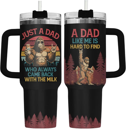 Dad Dadman Funny 40 oz Tumbler with Handle, Funny Dad Gift | Gift for Dad Tumbler 40oz, Cool Dadman Travel Mug, Funny Superhero Birthday from Daughter Son - Colors A