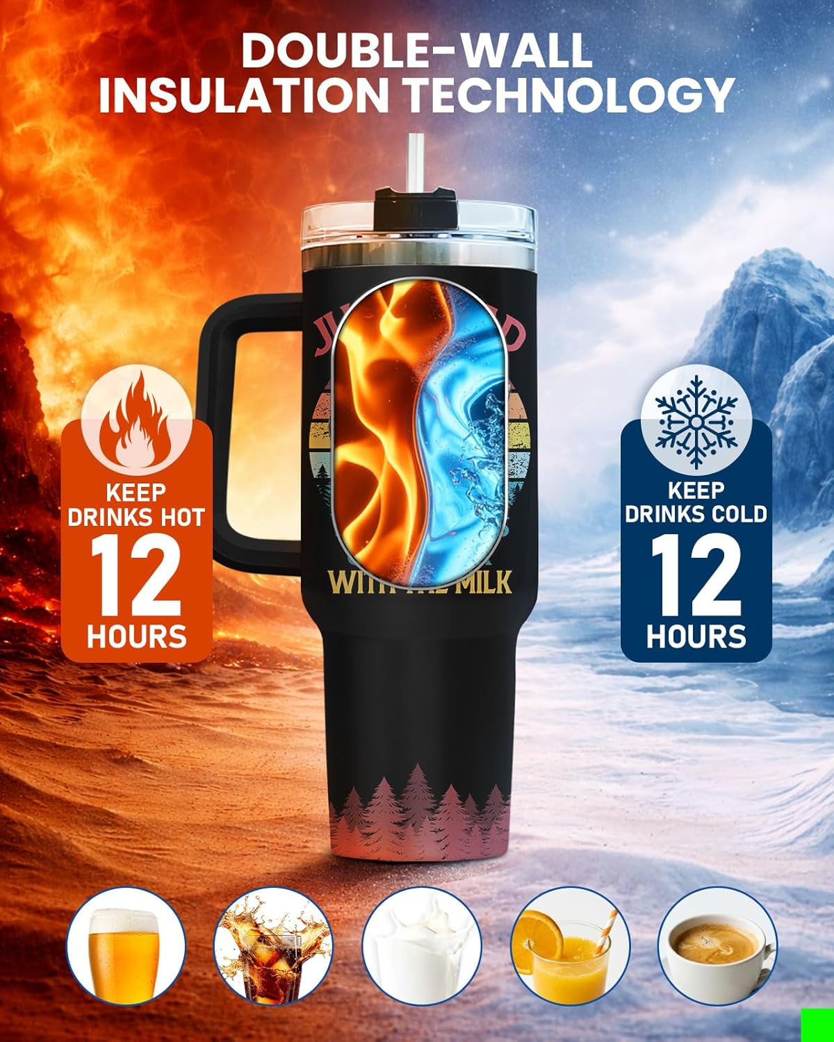 Dad Dadman Funny 40 oz Tumbler with Handle, Funny Dad Gift | Gift for Dad Tumbler 40oz, Cool Dadman Travel Mug, Funny Superhero Birthday from Daughter Son - Colors A