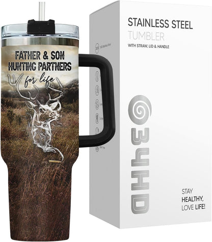 Dad Dadman Funny 40 oz Tumbler with Handle, Funny Dad Gift | Gift for Dad Tumbler 40oz, Cool Dadman Travel Mug, Funny Superhero Birthday from Daughter Son - Colors A