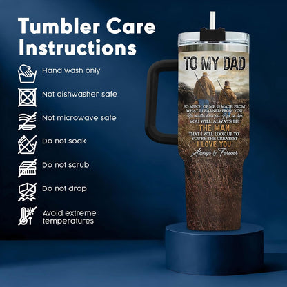 Dad Dadman Funny 40 oz Tumbler with Handle, Funny Dad Gift | Gift for Dad Tumbler 40oz, Cool Dadman Travel Mug, Funny Superhero Birthday from Daughter Son - Colors A