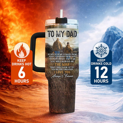 Dad Dadman Funny 40 oz Tumbler with Handle, Funny Dad Gift | Gift for Dad Tumbler 40oz, Cool Dadman Travel Mug, Funny Superhero Birthday from Daughter Son - Colors A