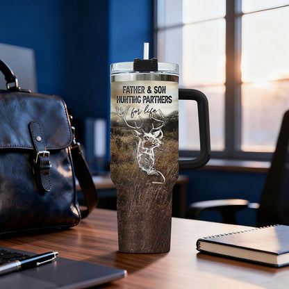 Dad Dadman Funny 40 oz Tumbler with Handle, Funny Dad Gift | Gift for Dad Tumbler 40oz, Cool Dadman Travel Mug, Funny Superhero Birthday from Daughter Son - Colors A