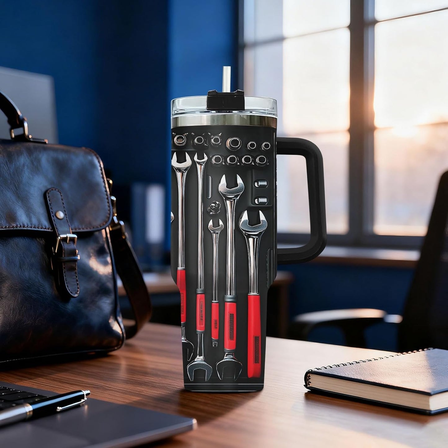 Dad Dadman Funny 40 oz Tumbler with Handle, Funny Dad Gift | Gift for Dad Tumbler 40oz, Cool Dadman Travel Mug, Funny Superhero Birthday from Daughter Son - Colors A