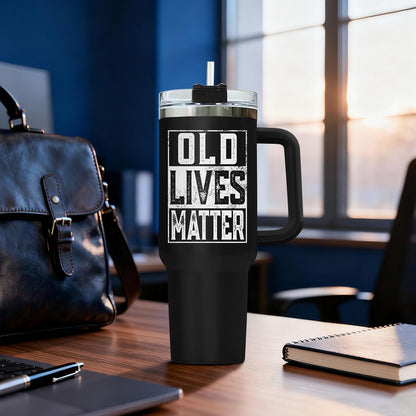 Dad Dadman Funny 40 oz Tumbler with Handle, Funny Dad Gift | Gift for Dad Tumbler 40oz, Cool Dadman Travel Mug, Funny Superhero Birthday from Daughter Son - Colors A