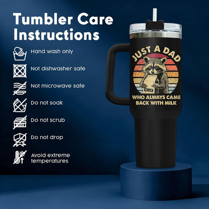 Dad Dadman Funny 40 oz Tumbler with Handle, Funny Dad Gift | Gift for Dad Tumbler 40oz, Cool Dadman Travel Mug, Funny Superhero Birthday from Daughter Son - Colors A