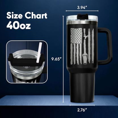 Dad Dadman Funny 40 oz Tumbler with Handle, Funny Dad Gift | Gift for Dad Tumbler 40oz, Cool Dadman Travel Mug, Funny Superhero Birthday from Daughter Son - Colors A