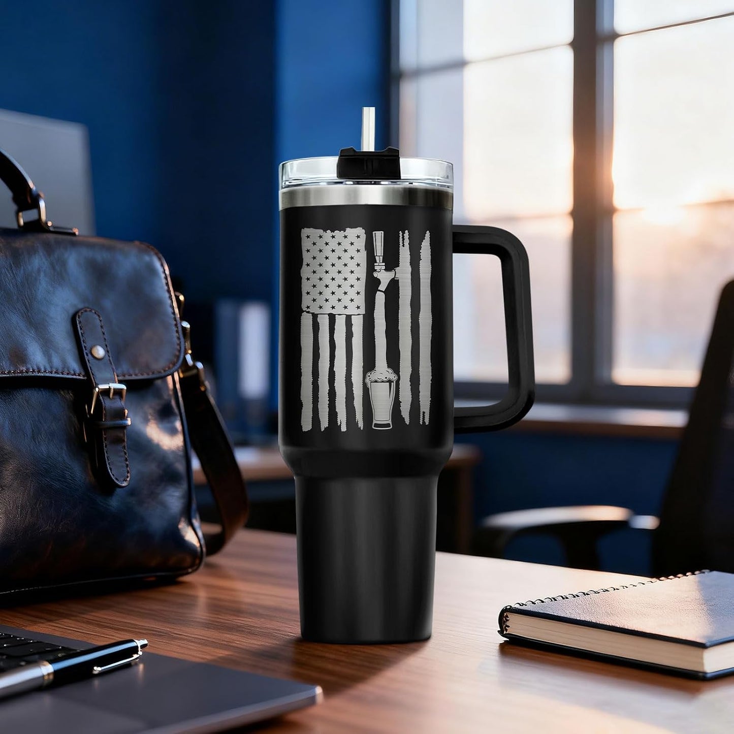 Dad Dadman Funny 40 oz Tumbler with Handle, Funny Dad Gift | Gift for Dad Tumbler 40oz, Cool Dadman Travel Mug, Funny Superhero Birthday from Daughter Son - Colors A