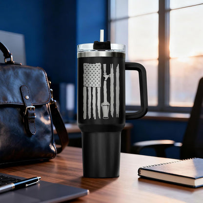 Dad Dadman Funny 40 oz Tumbler with Handle, Funny Dad Gift | Gift for Dad Tumbler 40oz, Cool Dadman Travel Mug, Funny Superhero Birthday from Daughter Son - Colors A